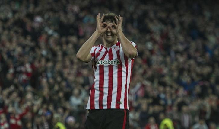 San José celebrando un gol con el Athletic en 2017. (Marisol RAMIREZ / FOKU)