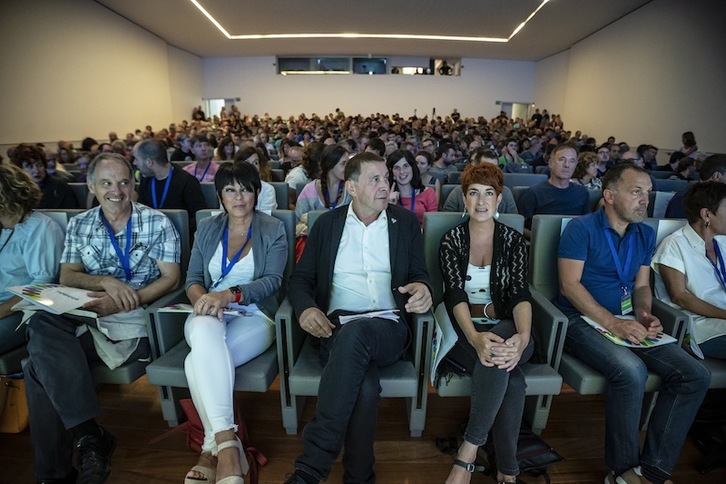 Arnaldo Otegi, en la asamblea de EH Bildu del pasado sábado. (Aritz LOIOLA | FOKU)
