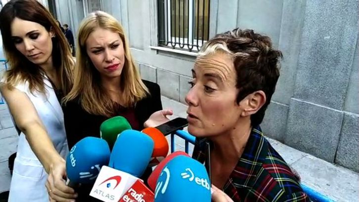 Bel Pozueta, a su llegada al Supremo. (Aitor AGIRREZABAL)