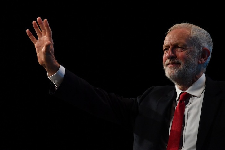 Jeremy Corbyn, líder laborista, en un acto reciente. (Ben STANSALL | AFP)