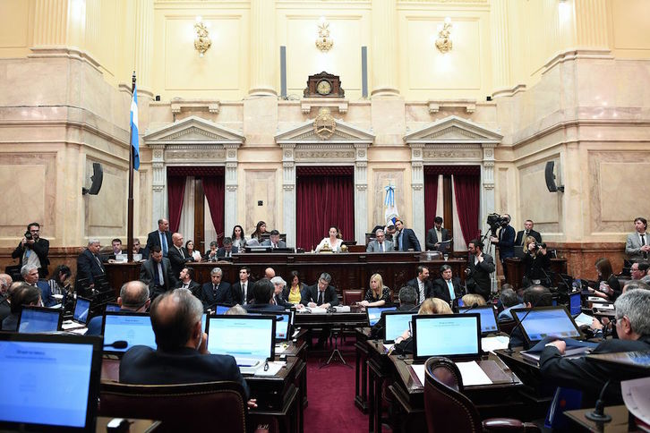 El Senado argentino ha dado hoy el visto bueno a la norma. (Celeste SALGUERO/SENADO ARGENTINO-AFP)