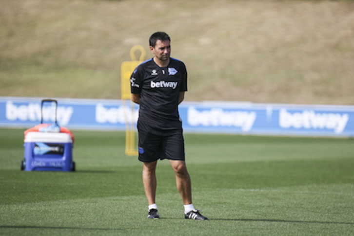 Garitano prevé un derbi más que complicado en San Mamés. (Endika PORTILLO/FOKU)