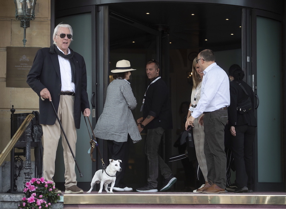 Donald Sutherland zakur eta guzti etorri da. (Jon URBE/FOKU)