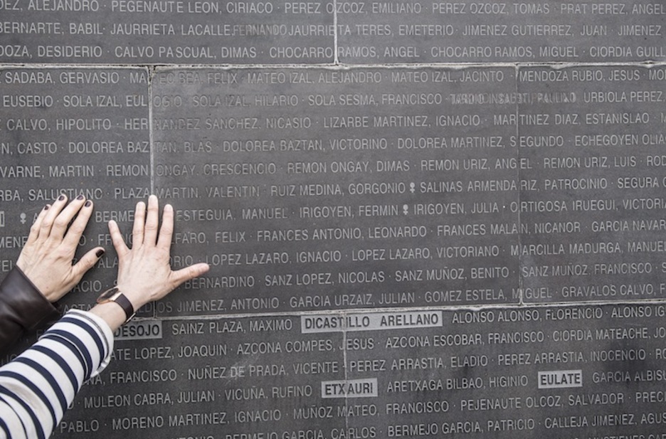 Parque de la Memoria de Sartaguda, inaugurado en Sartaguda con los nombres de 3.400 víctimas navarras. (Jagoba MANTEROLA | FOKU) Parque de la Memoria de Sartaguda, inaugurado en Sartaguda con los nombres de 3.400 víctimas navarras. (Jagoba MANTEROLA | FOKU)