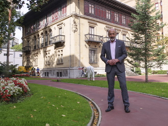 Aitor Elizegi, presidente del Athletic, en Ibaigane. (Monika DEL VALLE / FOKU)