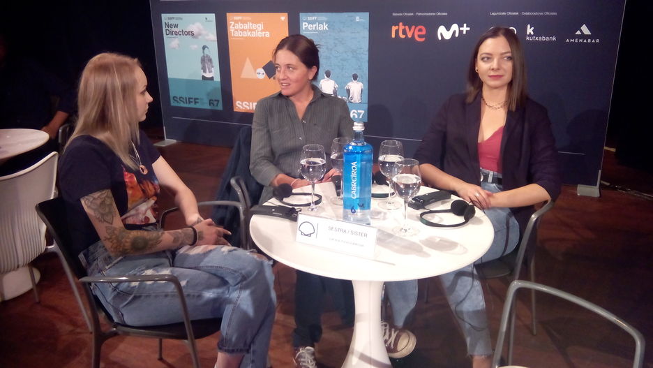 ‘Sister’ filmeko zuzendari eta aktoreak. (NAIZ)