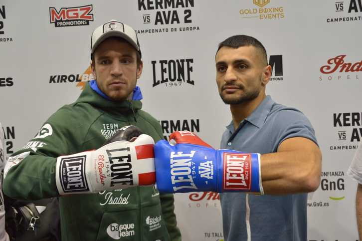 Lejarraga y Avanesyan en la presentación en el Deportivo de Bilbo. (Elogio GARCÍA MARCOS / @MGZ_promotions)