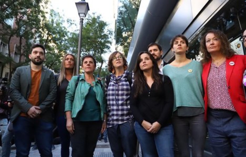 EH Bildu, ERC, JxCat eta CUPeko ordezkariak Auzitegi Nazionalaren atarian