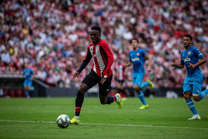 Williams en el partido ante el Valencia. (Aritz LOIOLA / FOKU)