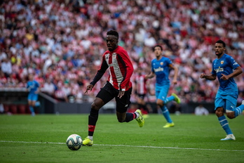 Williams en el partido ante el Valencia. (Aritz LOIOLA / FOKU)