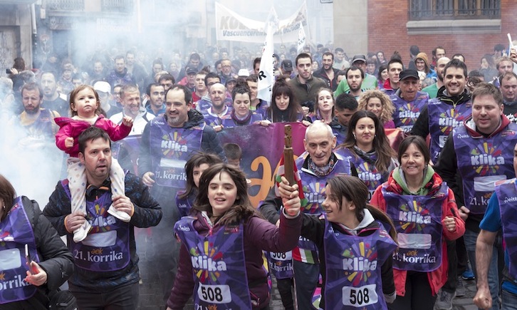 Alde Zaharra de Iruñea, abarrotado en la pasada Korrika. (Jagoba MANTEROLA | FOKU)