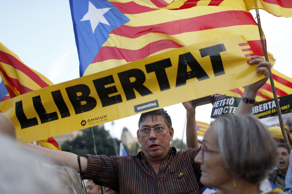 «Llibertat» ha sido el grito principal de la jornada. (Pau BARRENA / AFP)