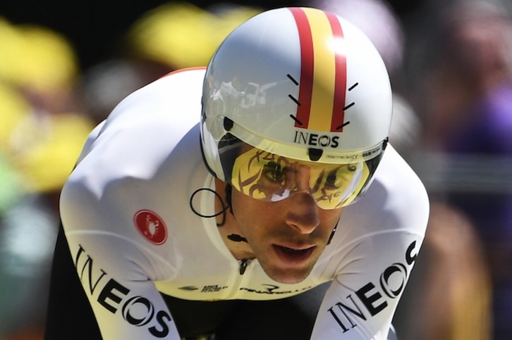 Castroviejo, en la crono del pasado Tour (Jeff PACHOUD / AFP PHOTO)