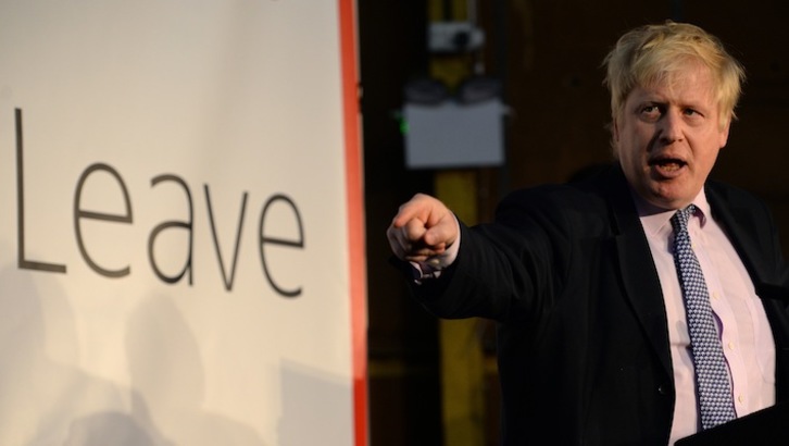 Boris Johnson, durante la campaña a favor del Brexit. (Oli SCARFF / AFP)