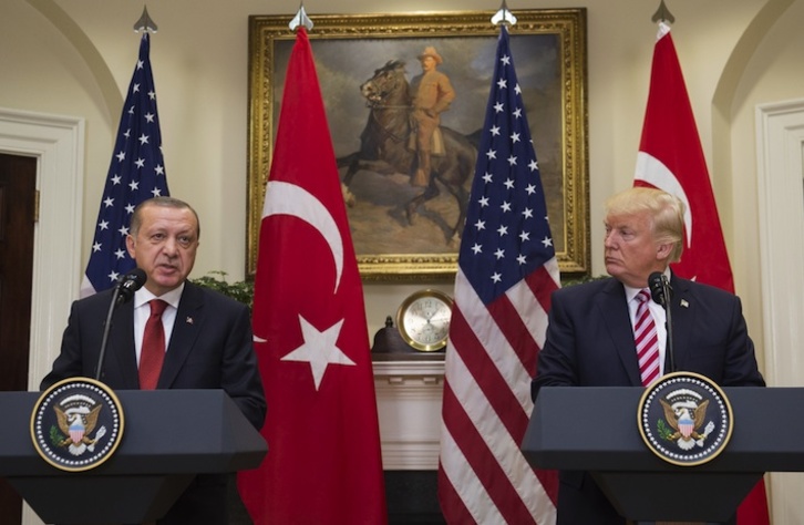 Erdogan visitó la Casa Blanca en mayo de 2017. (Saul LOEB/AFP)