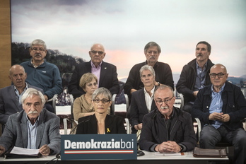 Ibilbide politiko hagitz ezberdinetako pertsona ezagunak elkartu dira procesaren aurkako epaiari erantzuteko. (Jagoba MANTEROLA/FOKU)