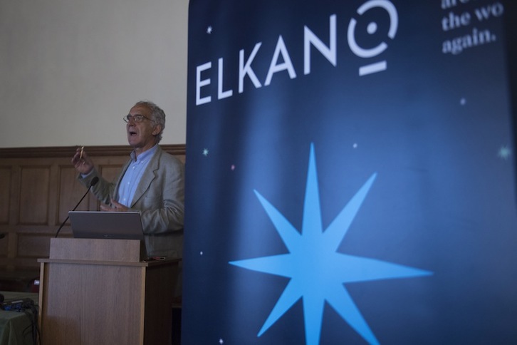 Zulaika, en una comparecencia sobre Elkano. (Juan Carlos RUIZ | FOKU)