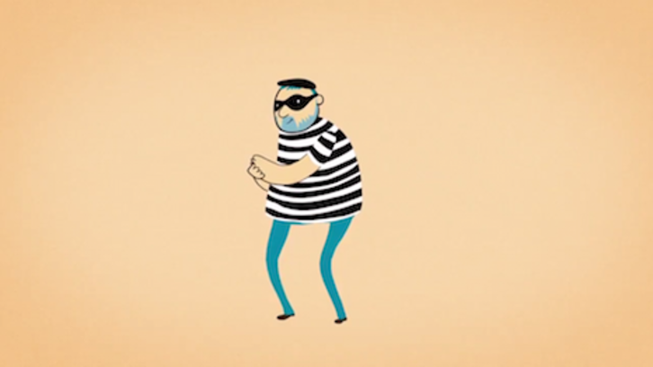 Imagen del dibujo de Oriol Junqueras en el vídeo de España Global. (NAIZ)