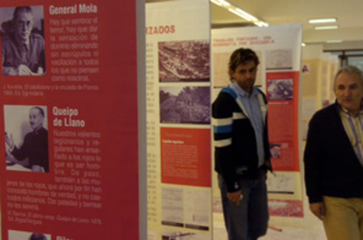 Exposición sobre la esclavitud en el franquismo, realizada por el IGU. (Jagoba MANTEROLA/FOKU)