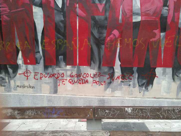 Eraso faxistak Bilbo Zaharrean.