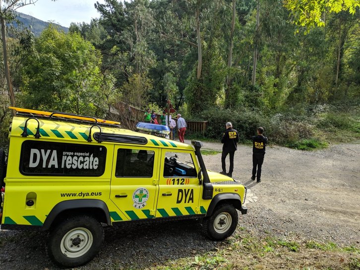 Equipos de búsqueda desplegados en el Anboto. (@DYABizakaia)