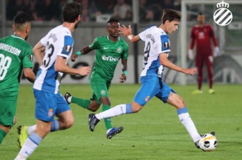 Iturraspe fue titular en el partido de Europa League ante el Ludogorets. (@RCDEspanyol)