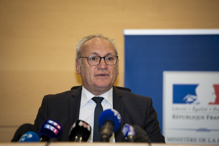 Marc Mariée prokuradorearen agerraldia, Baionan. (Guillaume FAUVEAU)