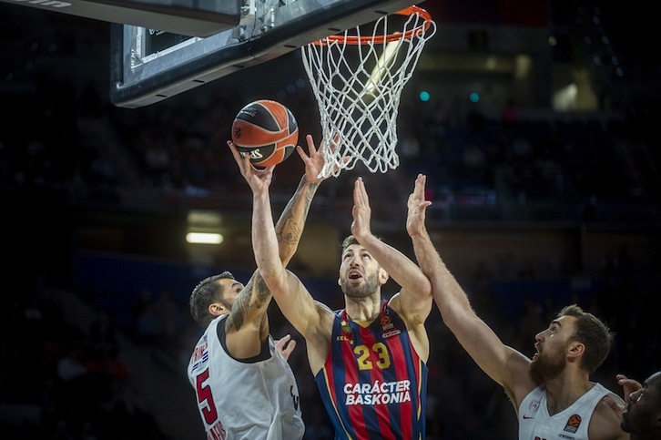 Tornike Shengelia ha sido el único jugador del Baskonia reconocible. (Jaizki FONTANEDA / FOKU)