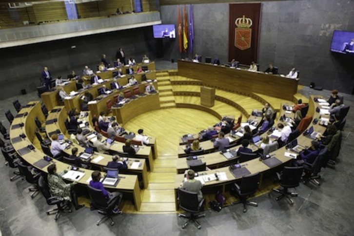 Imagen del hemiciclo del Parlamento navarro. (PARLAMENTO DE NAFARROA)