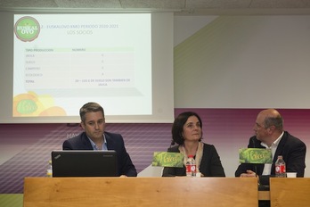 Presentación de la cooperativa Euskalovo, este jueves en Bilbo. (Monika DEL VALLE/FOKU)