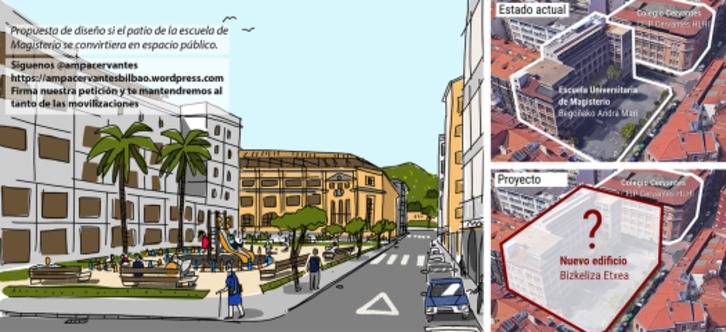 Cartel de los opositores al proyecto inmobiliario.