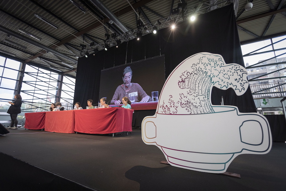 ‘Salda badago’ leloa hautatu dute jardunaldi hauetarako. (Endika PORTILLO/FOKU) ‘Salda badago’ leloa hautatu dute jardunaldi hauetarako. (Endika PORTILLO/FOKU)