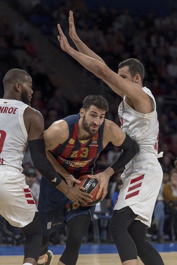 En los buenos y en los malos momentos, Tornike Shengelia ha ejercido de faro del Baskonia. (Juanan RUIZ / FOKU)