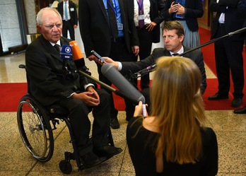 Wolfgang Schaeuble, exministro alemán de Finanzas y actual presidente del Bundestag. (John THYS | AFP)