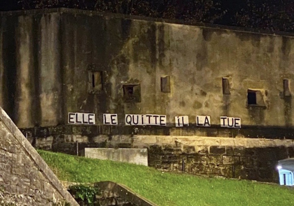 Les remparts à Mousserolles de la faculté de Bayonne a permis un affichage géant. ©DR.