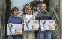 Iraitz Lazkano, Anuska Esnal eta Ane Sarasua, Donostian, jardunaldia aurkezten. (Andoni CANELLADA/FOKU)