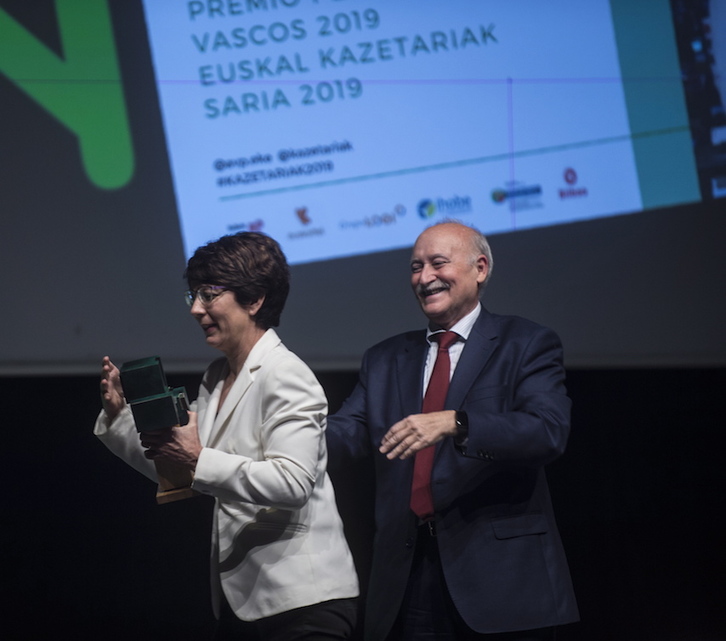 Olatz Arrieta ha visto reconocida su trayectoria como periodista. (Marisol RAMIREZ I FOKU)