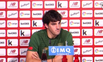 Mikel San Jose Lezamako prentsa aretoan. (@AthleticClub)