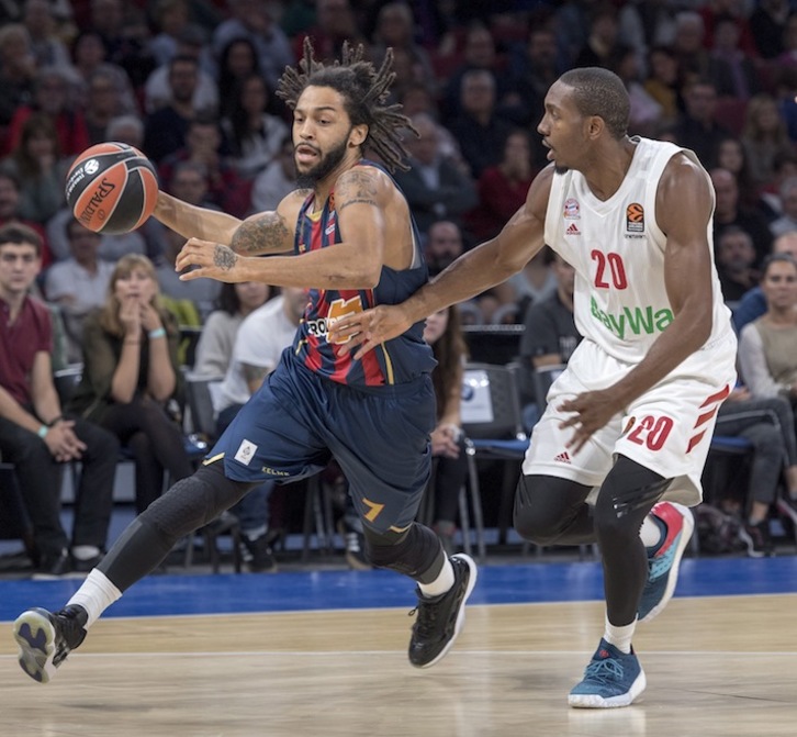 La lesión de Pierria Henry ha trastocado por completo el juego y el partido del Baskonia. (Juanan RUIZ / FOKU)