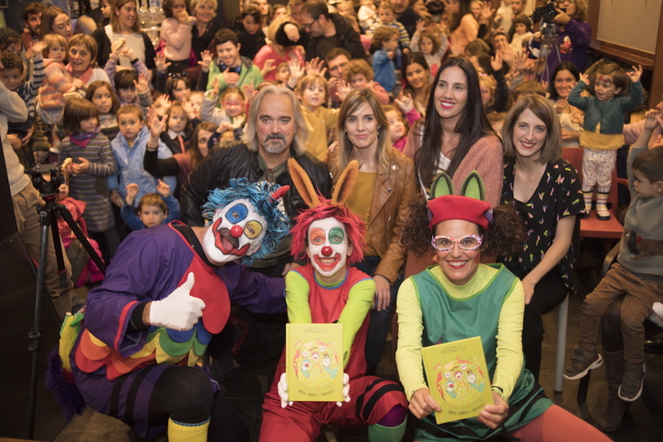 Pirritx, Porrotx y Marimotots presentaron la pasada semana su nuevo trabajo, ‘Bizi dantza’. (Juan Carlos RUIZ / FOKU)