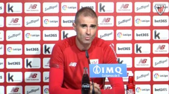 Rueda de prensa de Garitano en la previa del partido ante el Levante. (@AthleticClub)