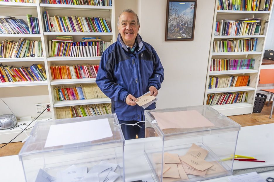 Iñaki Ruiz de Pinedo, cabeza de lista de EH Bildu por Araba. (Jaizki FONTANEDA | FOKU)