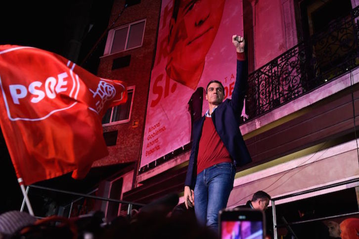 El presidente del Gobierno español en funciones y candidato del PSOE, Pedro Sánchez. (Pierre-Philippe MARCOU/AFP)