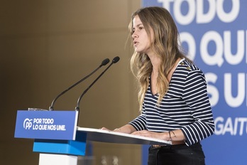 Bea Fanjul, cabeza de lista del PP por Bizkaia. (Juanan RUIZ | FOKU)