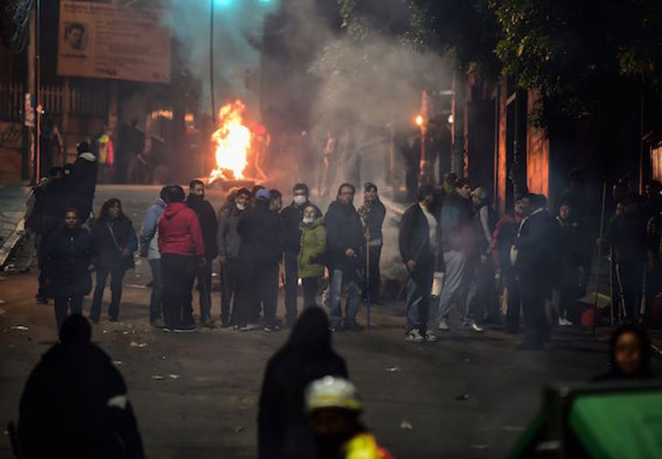 Protestas en las calles de La Paz. (Ronaldo SCHEMIDT/AFP)