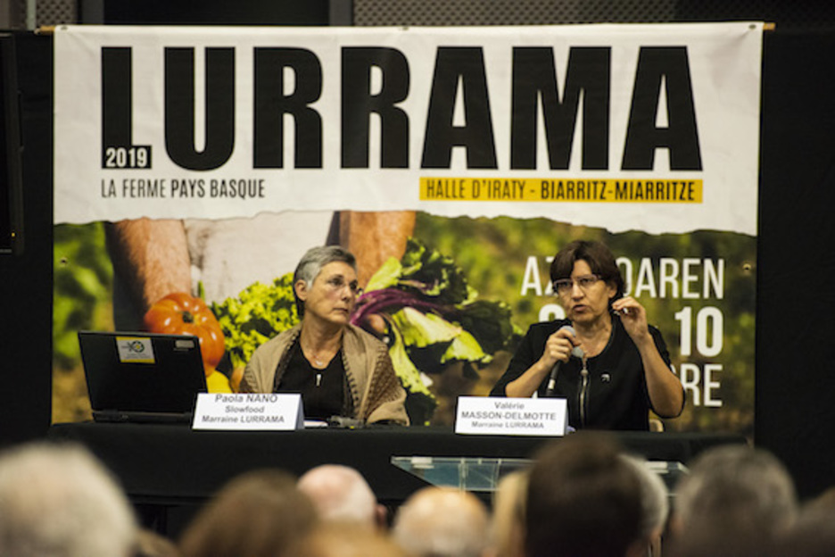 Valérie Masson-Delmotte, paléoclimatologue et directrice de recherche au Commissariat à l'énergie atomique et aux énergies alternatives, était la marraine de Lurrama 2019. © Guillaume Fauveau.