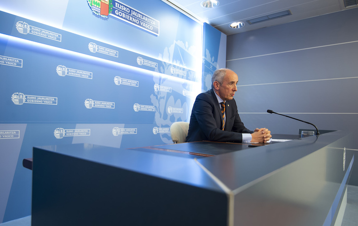 El portavoz del Gobierno autonómico, Josu Erkoreka. (IREKIA.EUS)