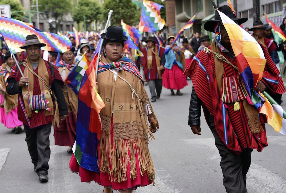Seguidores de Evo Morales se manifiestan en La Paz. (Aizar RALDES/AFP)