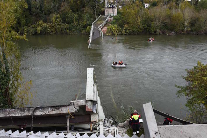 Imagen del puente tras el desplome. (Eric CABANIS/AFP)