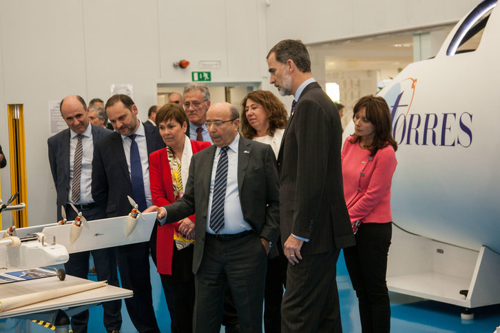 Manuel Torres, durante la visita del Rey español en 2017. (Gobierno de Nafarroa)